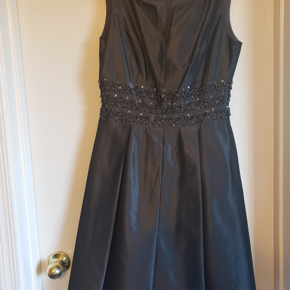 Gray / Silver Semi Formal Dress w/ Beading
